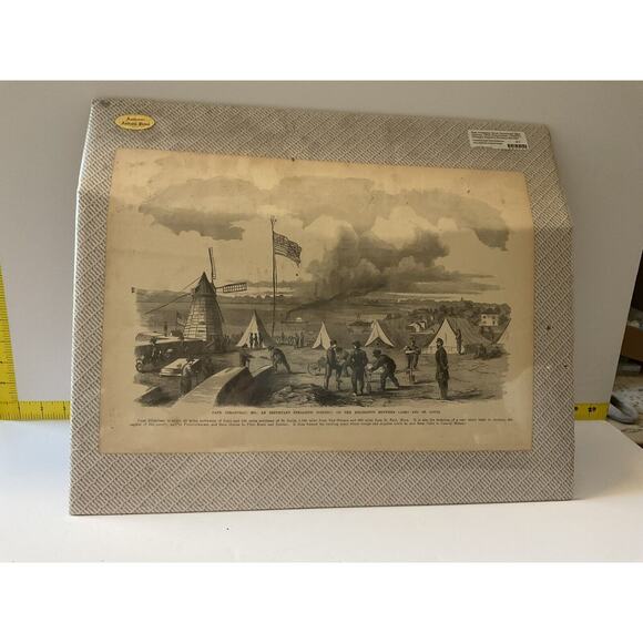 Antique Newspaper Civil War Cape Girardeau Harper Pictorial 1800s Military Rare - Picture 2 of 7